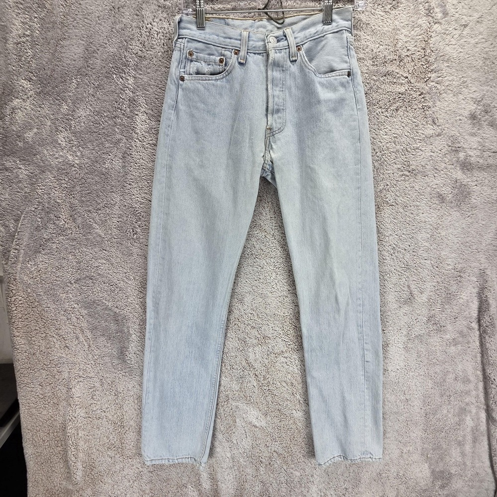 Vintage Levis 501XX Jeans Mens Blue Made USA Button Fly Straight Fits 26x30
